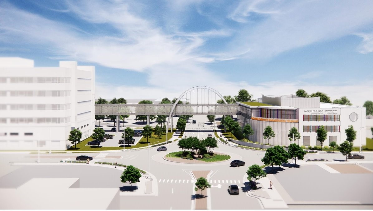 Architectural mockup of Joan Secchia Children’s Rehabilitation Hospital