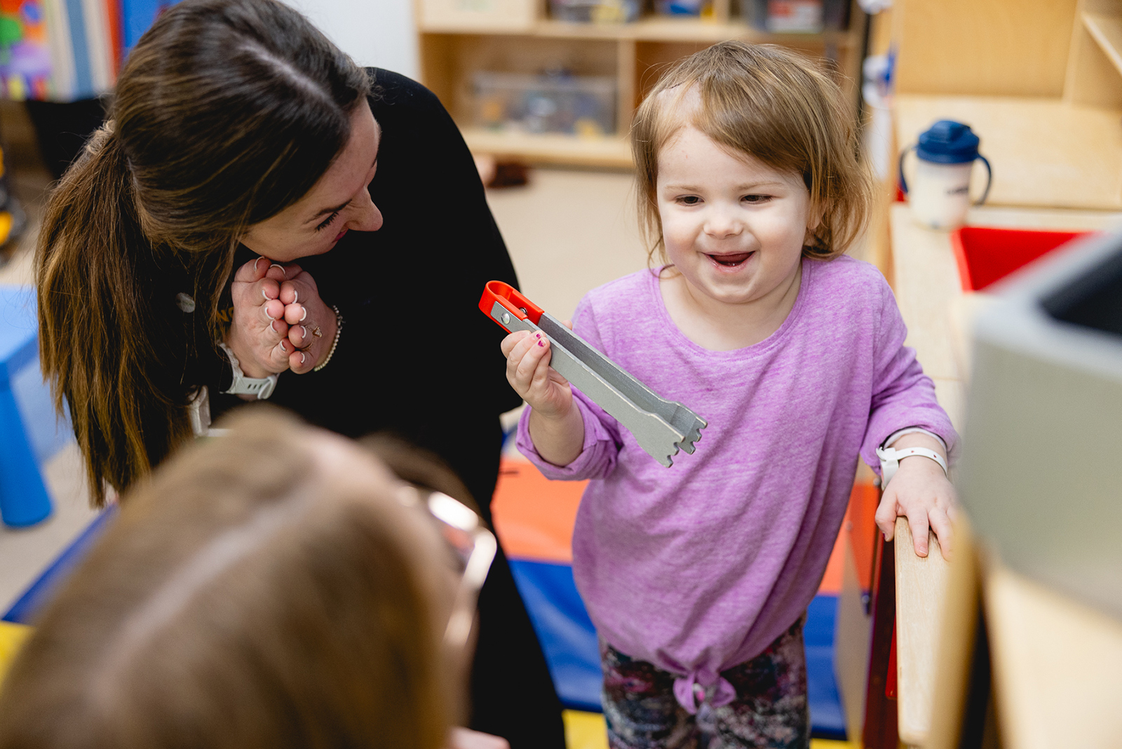 Pediatric occupational therapy patient at Mary Free Bed Kids