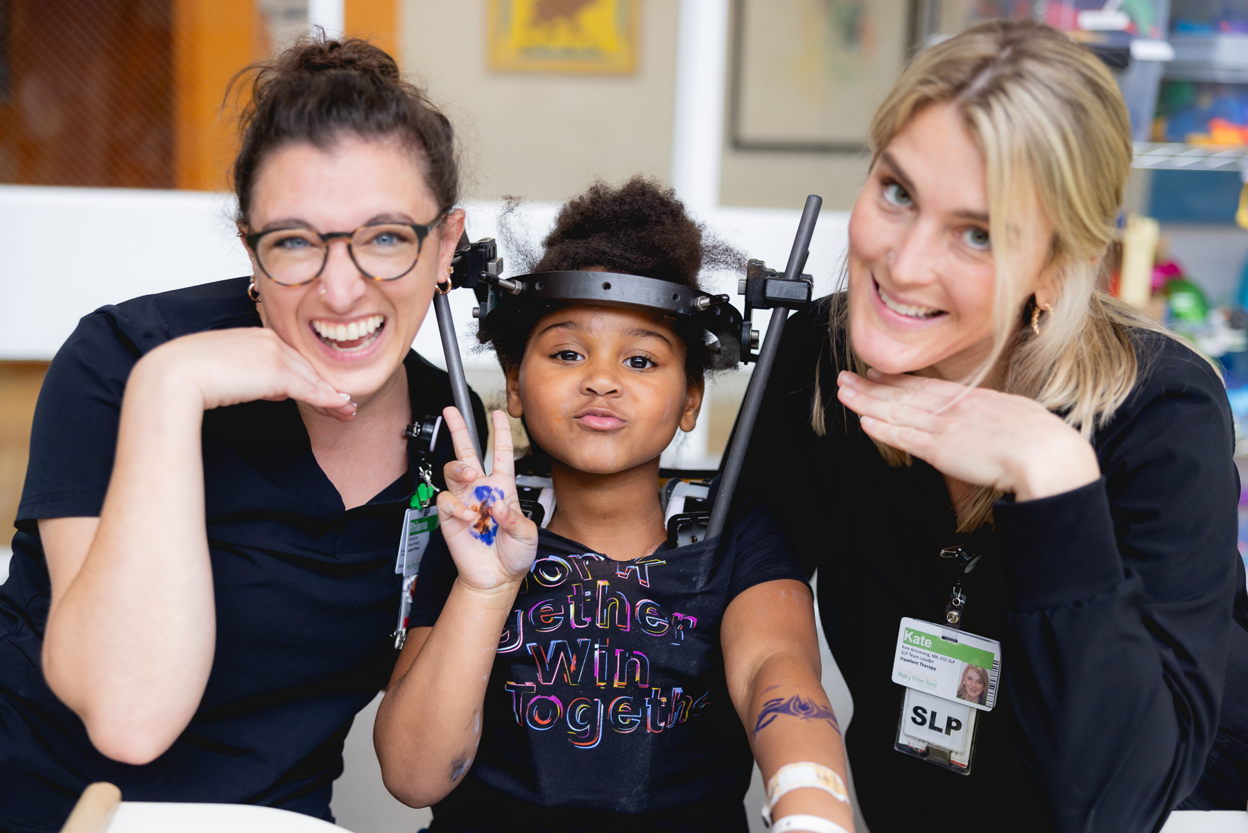 Spinal cord injury patient graduation at Mary Free Bed Kids