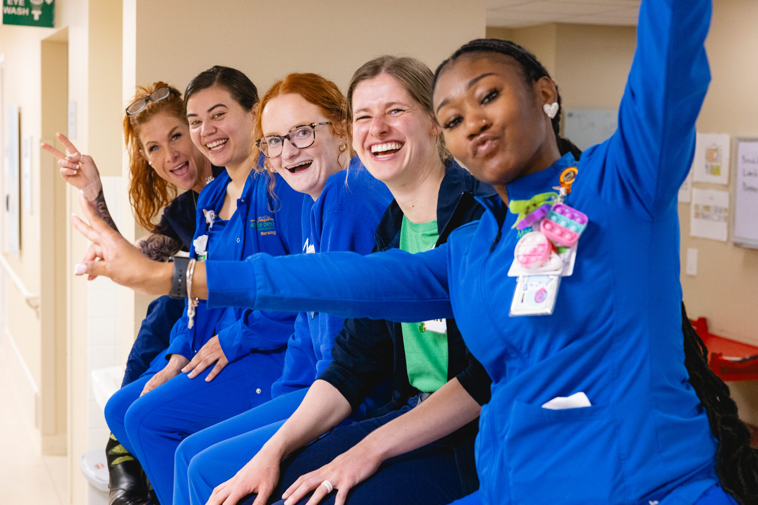 A group of nurses posing for a photo