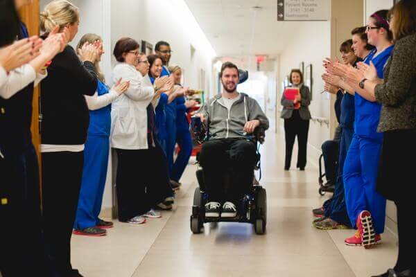 Adam Chaffee graduates from Mary Free Bed