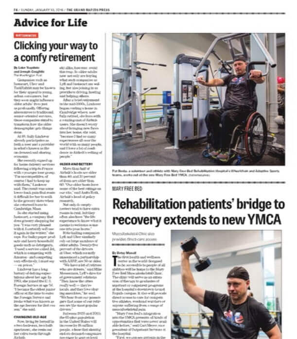 Mary Free Bed YMCA GRPress story jan 2016