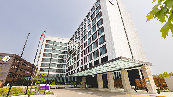 exterior of trinity health building