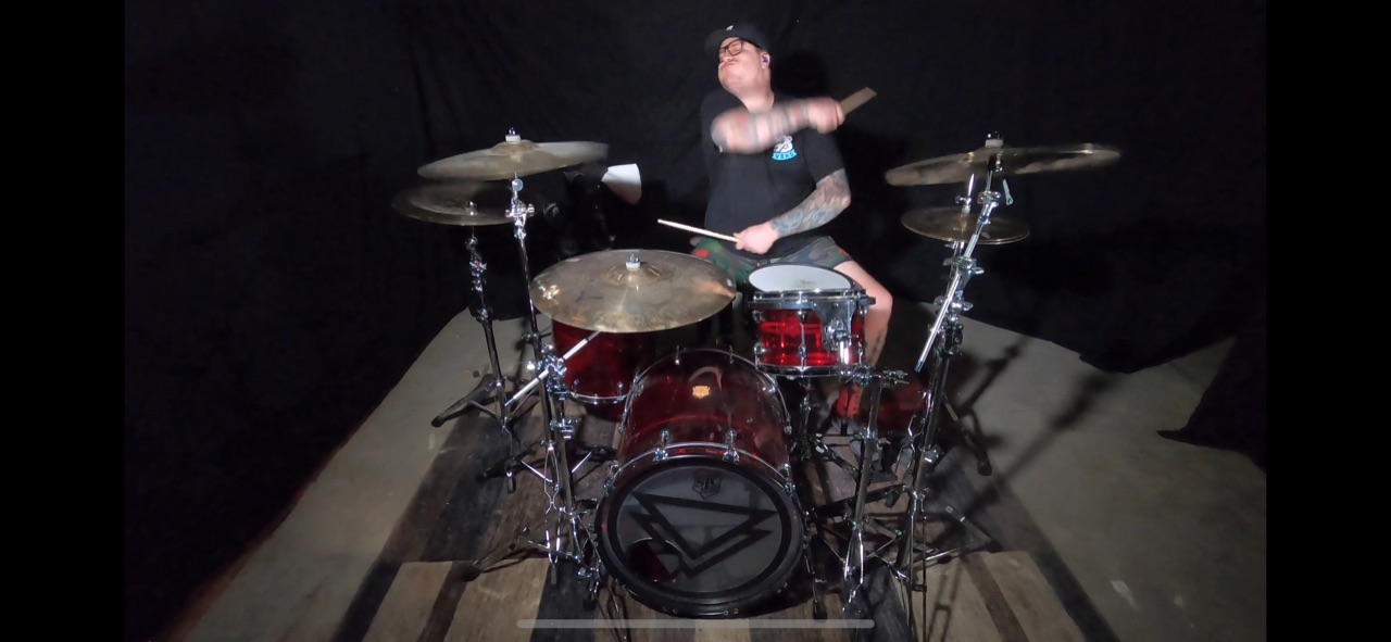 The Ghost Inside drummer Andrew Tkaczyk behind the kit. (Courtesy/Andrew Tkaczyk)