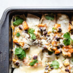 Roasted Verde Veggie Enchiladas