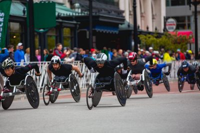 Handcycling at RIver Bank Run