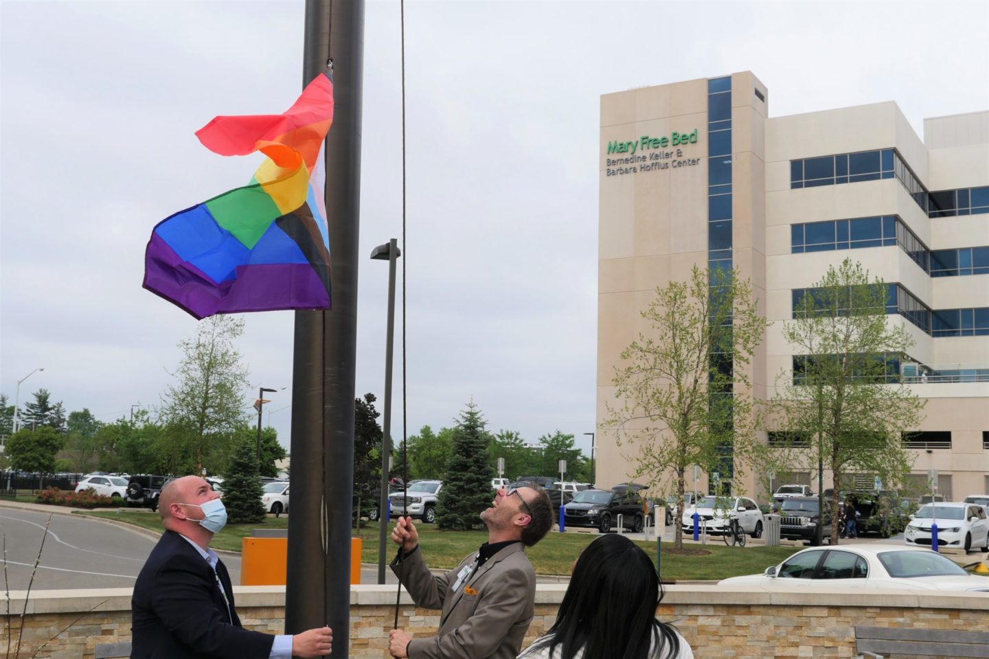 Pride flag at Mary Free Bed