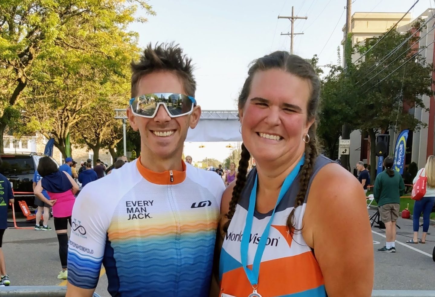 Todd Buckingham and Liz Fanco at the New York Marathon