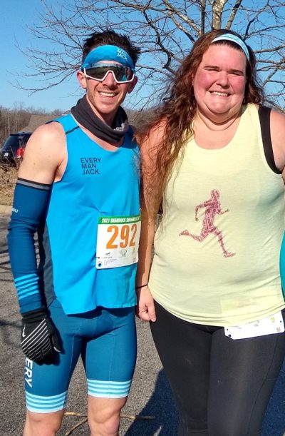 Todd Buckingham and Liz Fanco at start of her training program