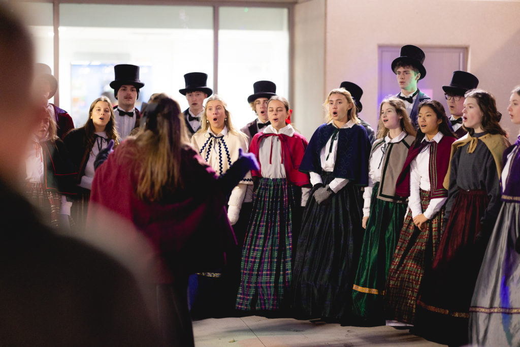 East Grand Rapids Madrigals sing at the Mary Free Bed 4th annual Mary and Brite Event.