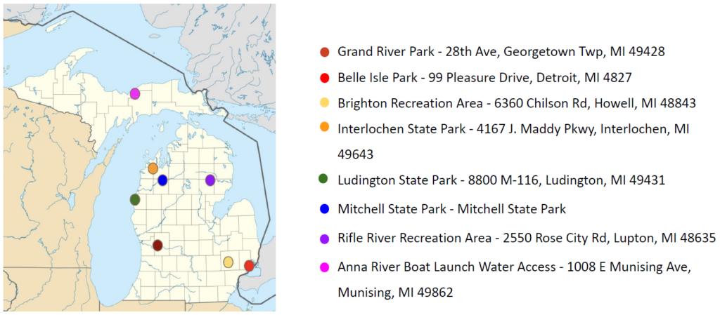 Accessible Kayak Launches Map