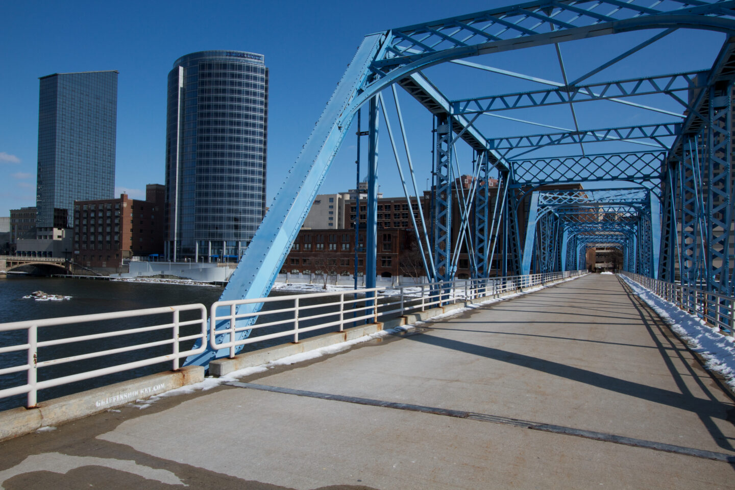 Grand Rapids, Michigan blue bridge