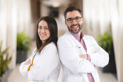 Chief residents Dr. Rizik and Dr. Sproull