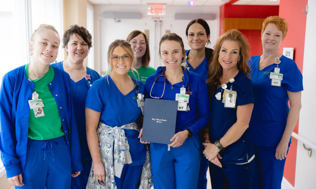 Grand Rapids Mayor Honors Mary Free Bed Nurses with Proclamation 19 MFB Nures Week Proclamation 1 e1683770825999