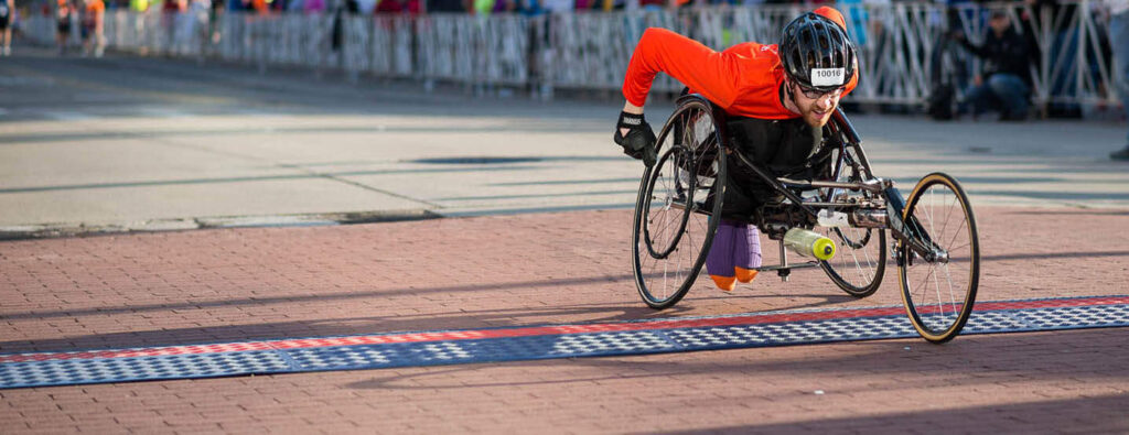 River Bank Run with Mary Free Bed handcycle and wheelchair athletes 22 Mary Free Bed River Bank Run Wheelchair Slider