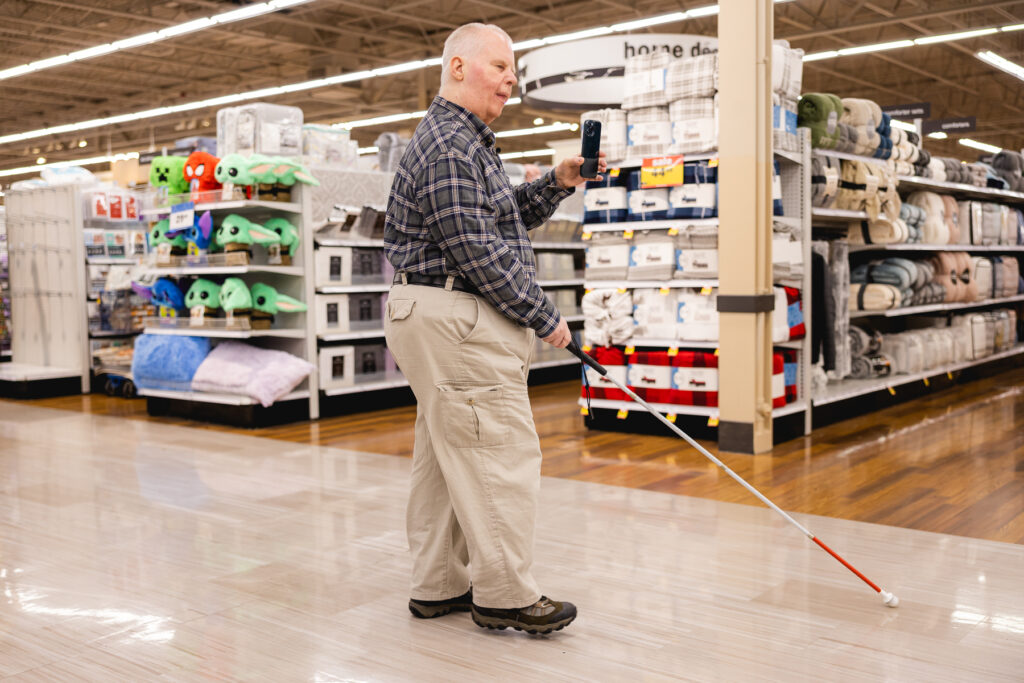 Championing Blind and Visually Impaired Individuals through Blindness Awareness Month 34 abvi aira demo at knapp meijer october 2022 6915