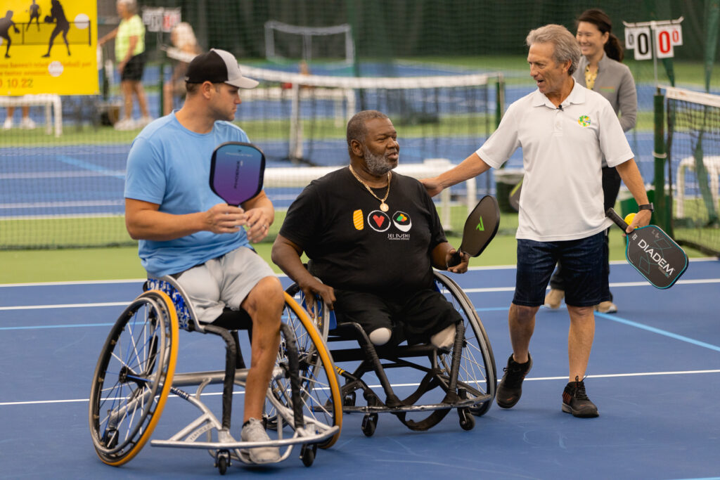 Pickleball Legend Leads Clinic for Adaptive Athletes on World Pickleball Day 41 was events pickelball demo at mvp crahen oct 2022 3443