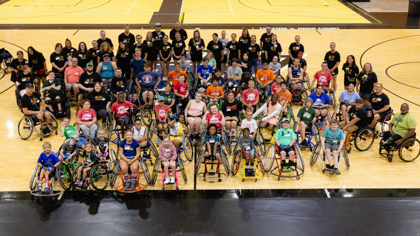 Campers at Wheelchair Sports Camp
