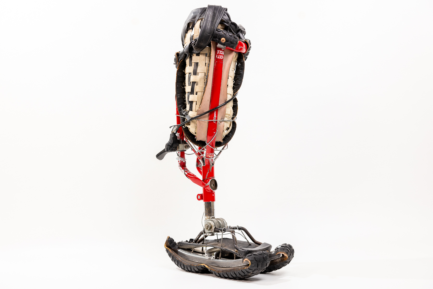 A bike leg used to help someone walk again.