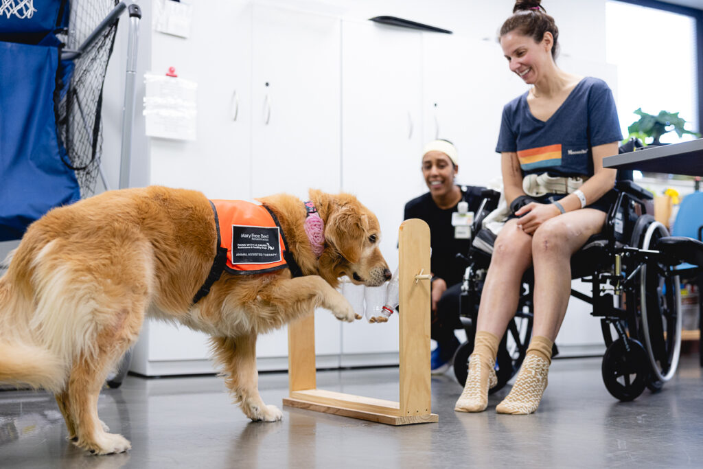 Animal Assisted Intervention Therapy at Mary Free Bed Rehabilitation Hospital