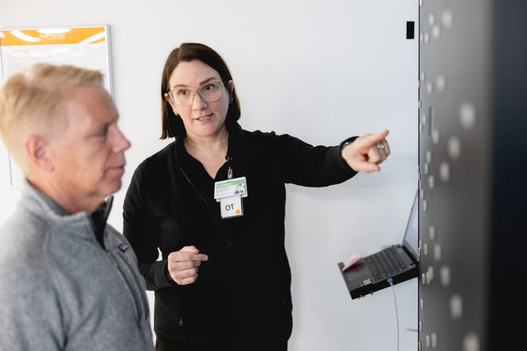 Mary Free Bed post-concussion patient in occupational therapy