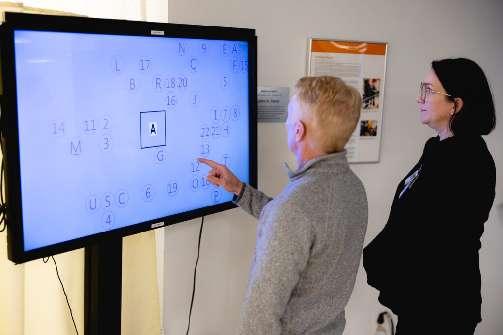 Mary Free Bed post-concussion patient in occupational therapy