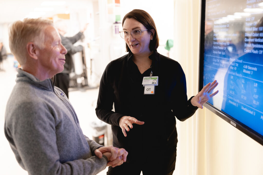 Mary Free Bed post-concussion patient in occupational therapy